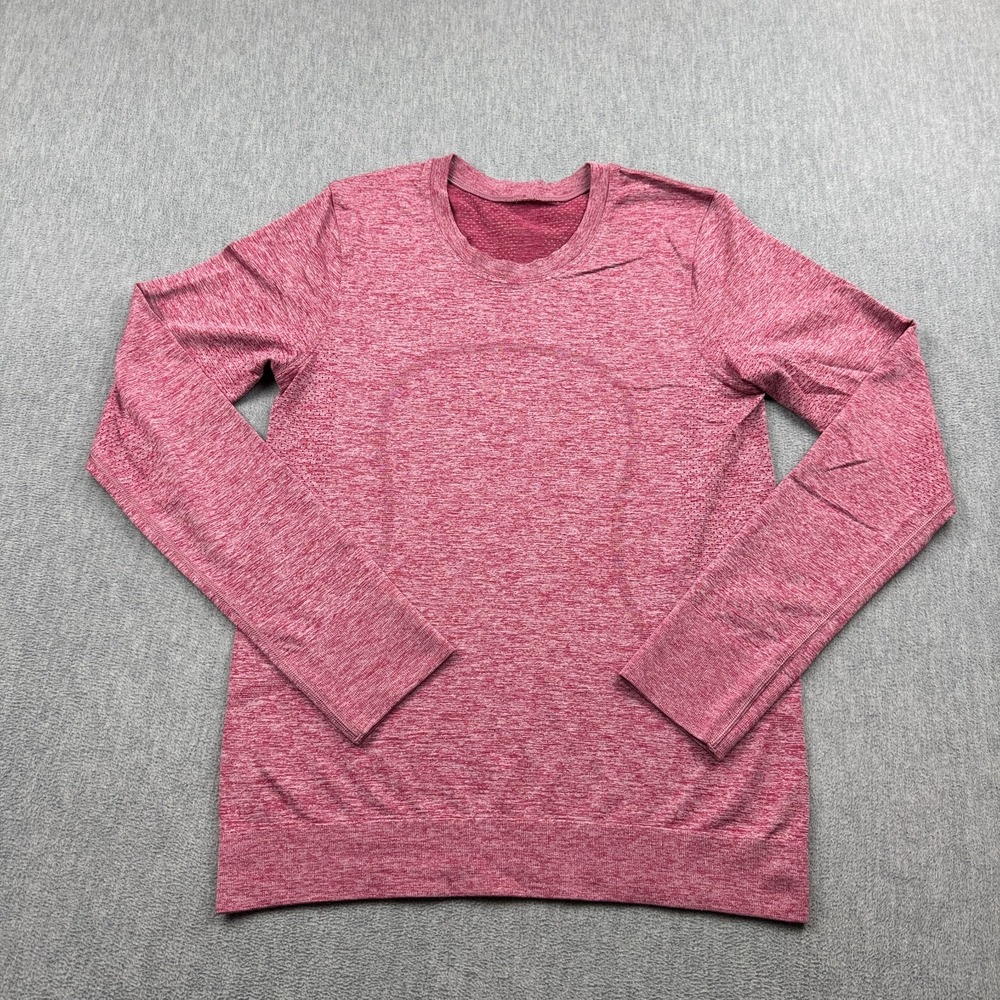 Lululemon Shirt Womens 6 Pink Swiftly Relaxed-Fit Long Sleeve Workout Gym Yoga